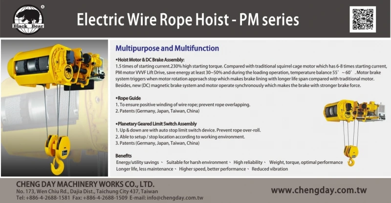 EDM-Electric Wire Rope Hoist - PM series